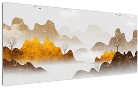 Obraz - Hory v hmle (120x50 cm)