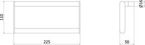 Mexen Loop, nástenný prsteňový držiak na uteráky, biela, 70A71031-20