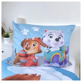 Modré bavlnené detské obliečky na jednolôžko 140x200 cm Paw Patrol – Jerry Fabrics