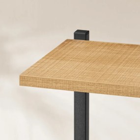 Stojan na kvety so šiestimi policami - dub / čierne nohy