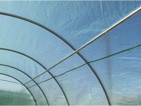 Záhradný fóliovník s pevnými dverami, 400 x 250 x 200 cm