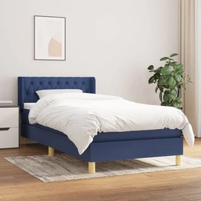 Boxspring posteľ s matracom modrá 100x200 cm látka 3130495