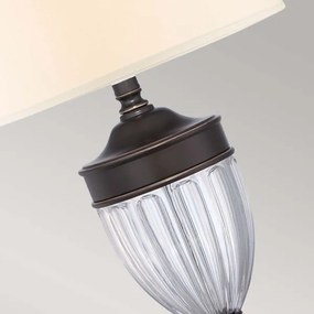 Quoizel QZ-DENNISON-PB - Stolná lampa DENNISON 1xE27/60W/230V bronzová