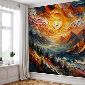 Fototapeta - Hory zaliate slnkom (147x102 cm)