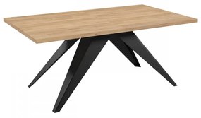 Rozkladací jedálenský stôl Awalean 140 (čierna + dub craft zlatý) (pre 6-10 osôb). Vlastná spoľahlivá doprava až k Vám domov. 1105357