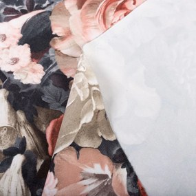 Biante Zamatový štvorcový obrus Tamara TMR-018 Červené kvety 40x40 cm