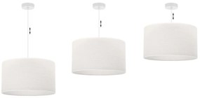 Závesné svietidlo Juta, 1x biele jutové tienidlo, (fi 40cm), w