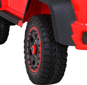 Ramiz Mercedes G63 AMG Auto na batérie Červené + diaľkové ovládanie + 6 EVA kolies + pomalý štart + MP3 LED