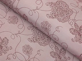 Biante Teflónový okrúhly obrus TF-077 Kvetované ornamenty na staroružovom Ø 60 cm