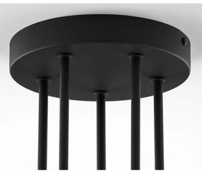 Jupiter 2038 - Luster na tyči BURANO 5xG9/10W/230V čierna/zlatá/béžová