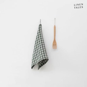 Ľanová utierka 45x65 cm Forest Green Gingham – Linen Tales