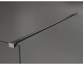 Mexen Kioto, sprchová zástena Walk-In 120 x 200 cm, 8mm sklo vzor zrkadlo, grafitový profil, 800-120-002-66-50