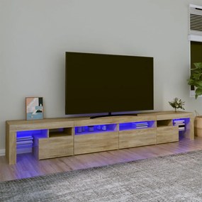 TV skrinka s LED svetlami dub sonoma 280 x 36,5 x 40 cm