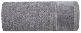 Bavlnená osuška GLORY v tmavo sivej farbe s velúrovým okrajom prešitá lesklou niťou Breite: 50 cm | Länge: 90 cm