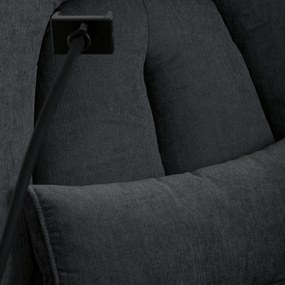 Elektrické polohovateľné kreslo s integrovanýmovládaním, sivé