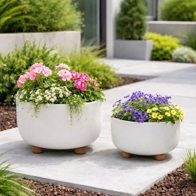 PLASTOVÝ KVETINÁČ TERRA 27X17 CM BIELA