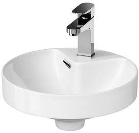 Cersanit Crea, okrúhle zapustené umývadlo 375x375x160 mm, biela, K114-002