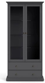 Sivá vitrína 96x201 cm Paris – Tvilum