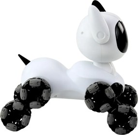 LEAN Toys Robotický pes TOOBY s diaľkovým ovládaním RC, 360°, svetlá, zvuky, čierno-biely
