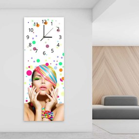 Gario Hodiny na stenu Žena vo farbách Rozmery: 30 x 90 cm