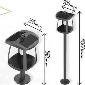 Viking - LED solárne svietidlo so senzorom LED/2W/3,7V IP54 4000K 2000 mAh