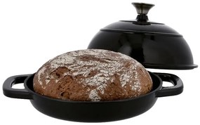 Silvercrest®  Liatinový hrniec/forma na chlieb Premium (okrúhly, čierna)  (100393138)
