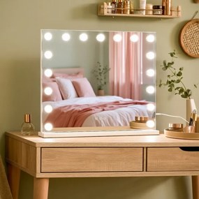 BRILAGI - LED Stmievateľné make-up zrkadlo HOLLYWOOD LED/15W/230V 60x50 cm biela