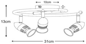 Lucide 13955/14/12 - LED bodové svietidlo CARO-LED 3xGU10/5W/230V chróm