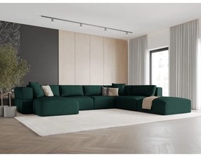 Zelená rohová pohovka do "U", pravý roh Esther - Milo Casa