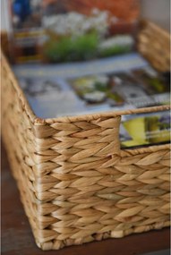 Policový kôš LANTA, vodný hyacint, šírka 34 cm, natur