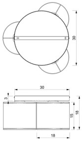 Luster prisadený LOFT SHADE 3xE27/60W/230V biela/zlatá