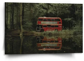 Sablio Obraz Červený poschodový autobus - 120x80 cm