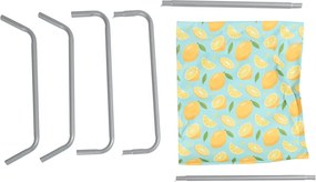 Skladacie plážové lehátko SAND LEMON, farebné