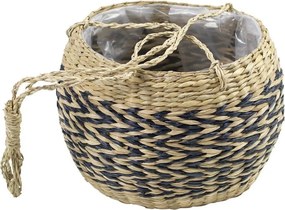 Zavesený kvetináč z morskej trávy Zigzag - Ø 28*18cm