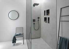 Hansgrohe RainDrain Match, vrchná sada sprchového žľabu 800 s výškovo nastaviteľným rámom, čierna matná, HAN-56038670