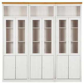 Biela vitrína z borovicového dreva 518x223 cm Anita – Støraa