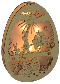LED dekoračné vyrezávané vajíčko 22 x 3 x 18,3 cm