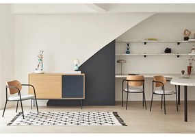 Sivá jedálenská stolička v dekore duba Eclipse - Teulat