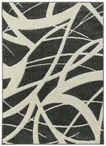 Koberce Breno Kusový koberec PORTLAND 57/RT4E, čierna, viacfarebná,200 x 285 cm