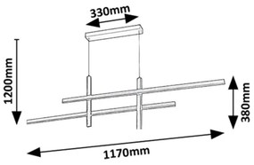 Rabalux 72366 - LED Luster na lanku SEVERINE LED/40W/230V 3000K
