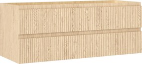 Mexen Rivel, kúpeľňová skrinka 120 cm, 2 zásuvky, drážkovaná, dub, 91A20-12047-2-BFF81