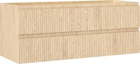 Mexen Rivel, kúpeľňová skrinka 120 cm, 2 zásuvky, drážkovaná, dub, 91A20-12047-2-BFF81