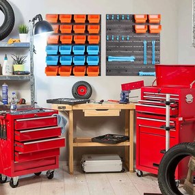 Nástenný organizér na náradie a skrutky- 2 typy-43 kusový