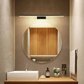 Aigostar - LED zrkadlové osvetlenie do kúpeľne LED/12W/230V 4000K 60 cm IP44 čierne