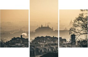 Obraz - Mesto pod hmlou (90x60 cm)