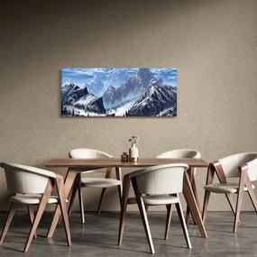 Obraz - Maľované hory (120x50 cm)