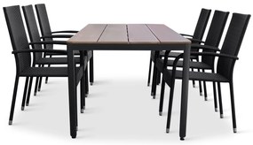 Záhradný jedálenský set Milano + 6x ratanová stolička Paris