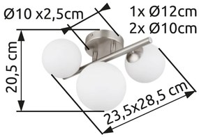 GLOBO RIHA 56140-3W Stropné svietidlo