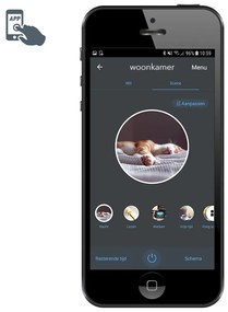 Inteligentný vonkajší lampáš tmavosivý 45 cm vrátane Wifi P45 - Malios
