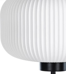 Stojaca lampa s tienidlom LYLA 01 čierna / biela